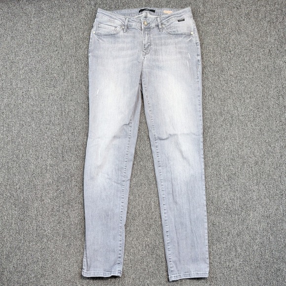 Mavi Emma Slim Boyfriend Jeans 28/32 Light Grey Cotton Stretch Tapered Denim — photo 2